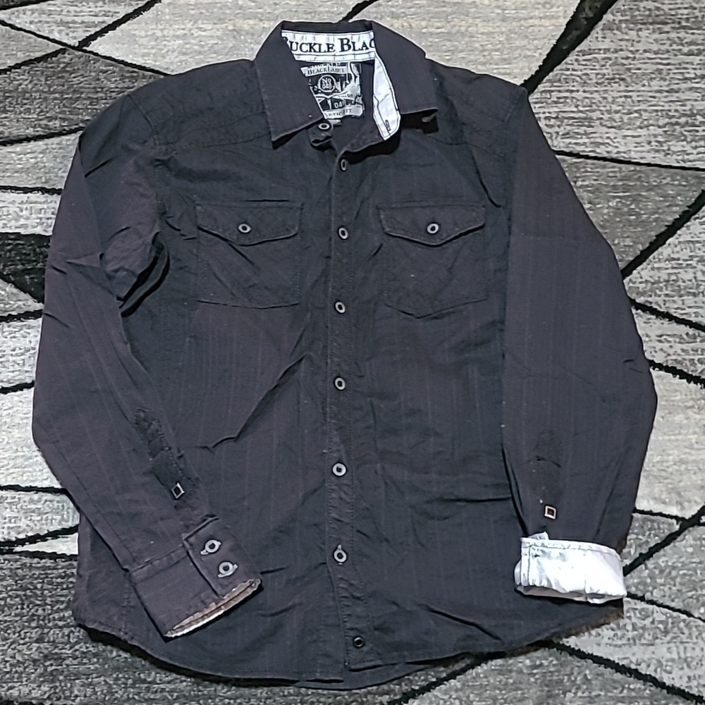 BUCKLE BLACK LABEL ATHLETIC FIT BUTTON LONG-SLEEVE SHIRT